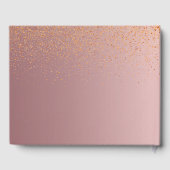 ダスティローズのコンフェッティ スクリプトピンク ブライダルシャワー ゲストブック (裏面)