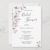 ダスティローズの植物スクリプト ブライダルシャワー 招待状 (正面)