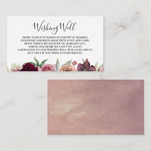ダスティローズの花の結婚式の願い井戸 エンクロージャーカード (正面/裏面)