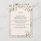 ダスティローズの花水彩ウェディング エンクロージャーカード (正面)