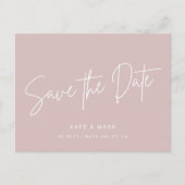 ダスティローズの非写真結婚式Save the Date ポストカード (正面)