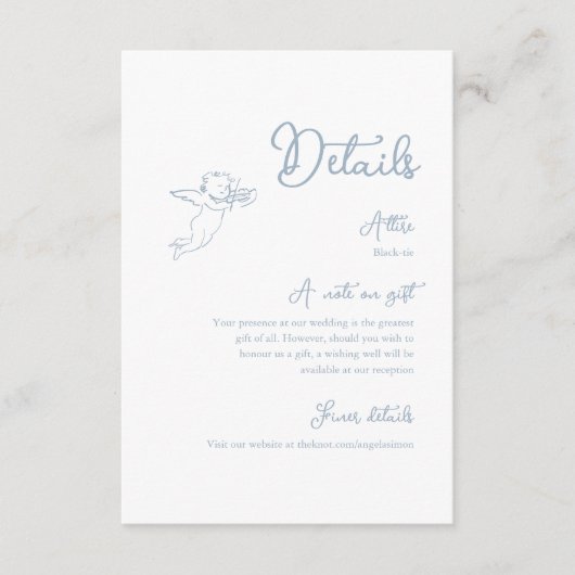 ダスティーお洒落ブルー詳細エンクロージャカード エンクロージャーカード (正面)