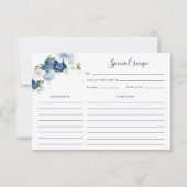 ダスティーかわいらしブルーフローラブライダルシャワーレシピ (正面)