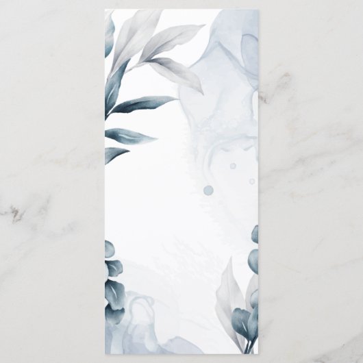 ダスティーかわいらしブルーユーカリ離れーウェディングパーティー メニュー (裏面)