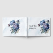 ダスティーと海軍の水色の牡丹結婚の ゲストブック (全面)
