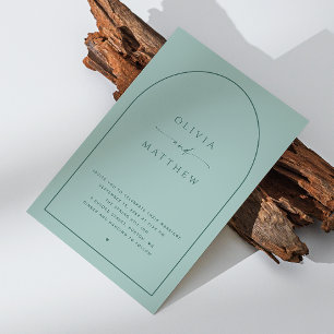 ダスティーアクアアーチウェディング   海事フォト + QRコード 招待状