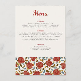 ダスティーエレガントゴールデンレッドローズ結婚フラワーズ メニュー