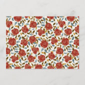 ダスティーエレガントゴールデンレッドローズ結婚フラワーズ メニュー (裏面)