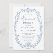ダスティーエレガントブビクトリアンルーリハーサルディナー 招待状 (正面)