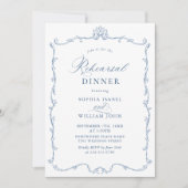 ダスティーエレガントブビクトリアンルーリハーサルディナー 招待状 (正面)