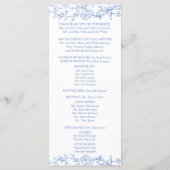 ダスティーエレガントブフランスのルービンテージ結婚式プログラム プログラム (裏面)