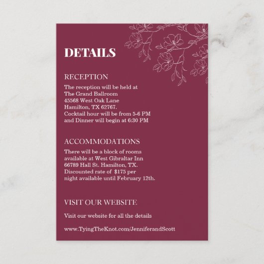 ダスティーエレガントブフランスのルーヴィンテージウェディング エンクロージャーカード (正面)