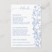 ダスティーエレガントブフランスのルーヴィンテージウェディング エンクロージャーカード (正面)