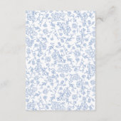 ダスティーエレガントブフランスのルーヴィンテージウェディング エンクロージャーカード (裏面)