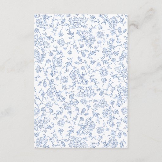 ダスティーエレガントブフランスのルーヴィンテージウェディング エンクロージャーカード (裏面)