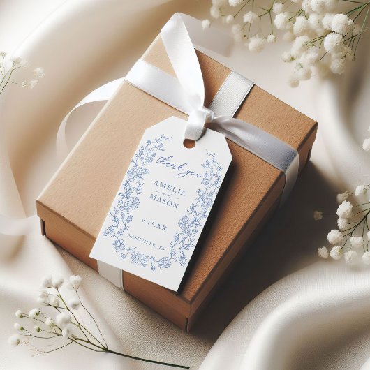 ダスティーエレガントブフランスのルーヴィンテージウェディング ギフトタグ