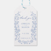 ダスティーエレガントブフランスのルーヴィンテージウェディング ギフトタグ (裏面)