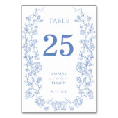 ダスティーエレガントブフランスのルーヴィンテージウェディング テーブルナンバー (裏面)