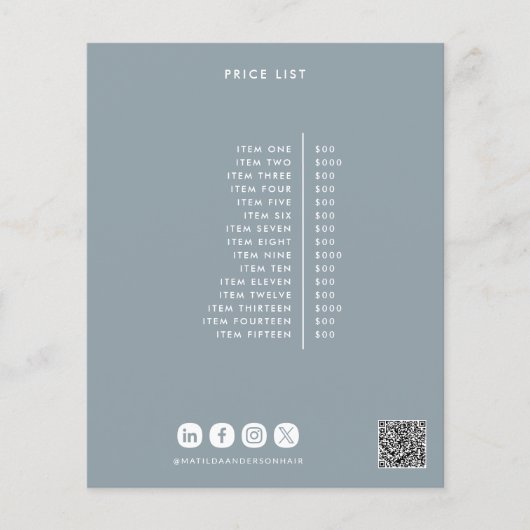 ダスティーエレガントブモダンガーリール価格QRコード チラシ (正面)