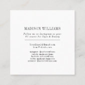 ダスティーエレガントブモダンルーフォトソーシャルメディア コーリングカード (裏面)