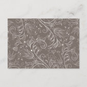 ダスティーエレガントブラウン結婚フローラの願い井戸 エンクロージャーカード (裏面)