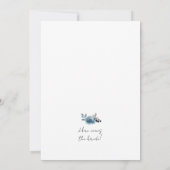 ダスティーエレガントブルーとネイビーフローラ 招待状 (裏面)