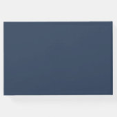 ダスティーエレガントブルーと金ゴールドフローラ結婚ズ ゲストブック (裏面)