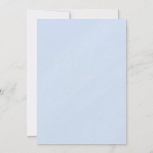 ダスティーエレガントブルーと金ゴールドフローラ結婚ズ 招待状 (裏面)