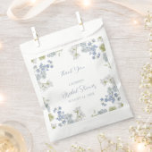 ダスティーエレガントブルーガーデンサンキューユーブライダルシャワー フェイバーバッグ (クリップ留めされた状態)