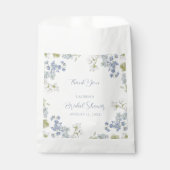 ダスティーエレガントブルーガーデンサンキューユーブライダルシャワー フェイバーバッグ (正面)
