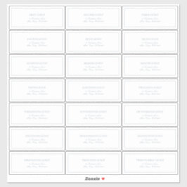 ダスティーエレガントブルークラシックスクリプトゲストアドレス シール