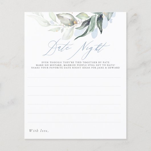 ダスティーエレガントブルーグリーナリーデイトナイトアイディア (正面)