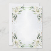 ダスティーエレガントブルーグリーナリーブライダルシャワー 招待状 (裏面)