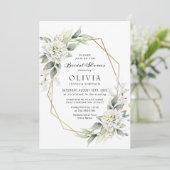 ダスティーエレガントブルーグリーナリーブライダルシャワー 招待状 (スタンド正面)