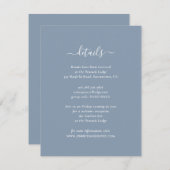 ダスティーエレガントブルーゲスト情報カード エンクロージャーカード (正面/裏面)