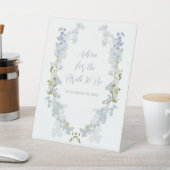 ダスティーエレガントブルーシャワーアドバイスへ花嫁 台座サイン (インサイチュ)