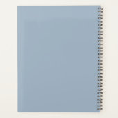 ダスティーエレガントブルースクリプトモノグラム プランナー手帳 (裏面)