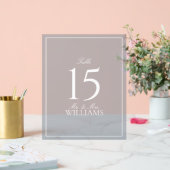 ダスティーエレガントブルースクリ結婚プトのテーブル番号 アクリルサイン (ウェディング)