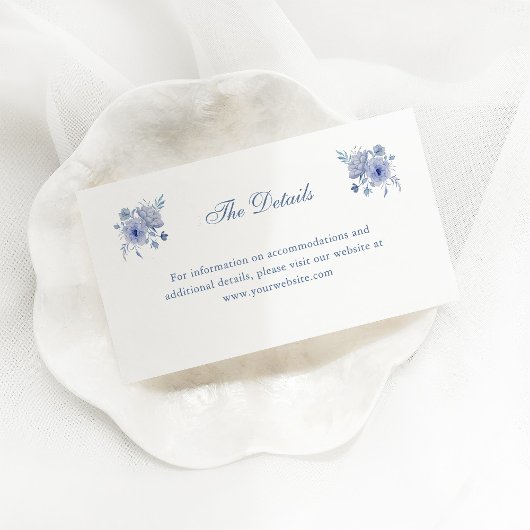 ダスティーエレガントブルーチノワセリー | 結婚詳細 エンクロージャーカード