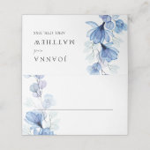 ダスティーエレガントブルートランスペアレントフローラ結婚ズ プレイスカード (外部開封)
