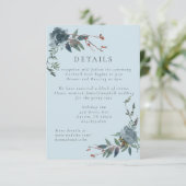 ダスティーエレガントブルーネイビー植物園 エンクロージャーカード (スタンド正面)