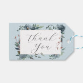 ダスティーエレガントブルーネイビー植物園 ギフトタグ (正面(横))