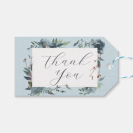 ダスティーエレガントブルーネイビー植物園 ギフトタグ