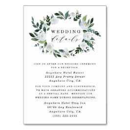 ダスティーエレガントブルーフローラのエンク結婚ロージャカード テーブルナンバー