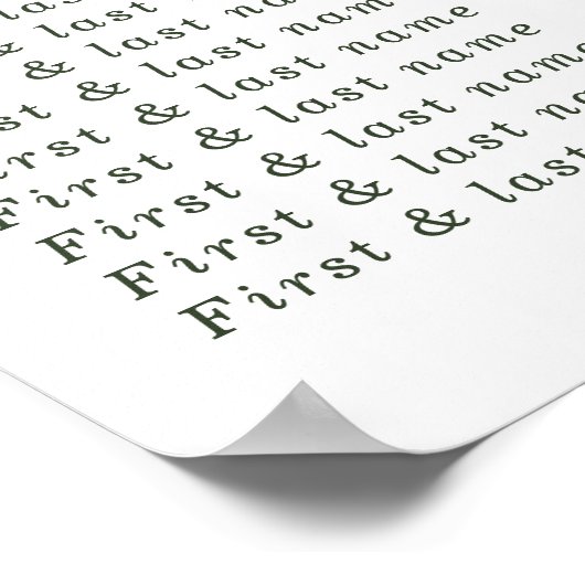 ダスティーエレガントブルーフローラの結婚座席表 ポスター (角)