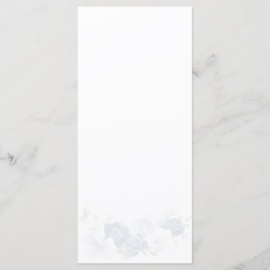 ダスティーエレガントブルーフローラグ結婚リーズ メニュー (裏面)