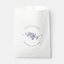 ダスティーエレガントブルーフローラハート結婚ズ フェイバーバッグ