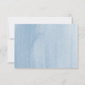 ダスティーエレガントブルーフローラビクトリアンブライダルシャワー サンキューカード (裏面)