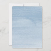 ダスティーエレガントブルーフローラビクトリアンブライダルシャワー 招待状 (裏面)