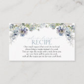 ダスティーエレガントブルーフローラレシピを持って来て エンクロージャーカード (正面)